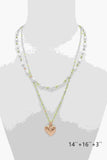 2 Layer Heart Locket Pendant Necklace