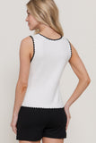 Sleeveless Embroidered Sweater