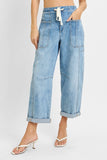 High Rise Cargo Pocket Jeans