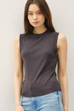 Garment Dyed Basic Cotton Blend Tank Top