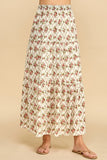 Floral Tiered Maxi Skirt