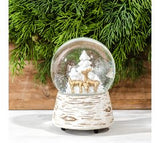 Gold Deer/tree Musical Snowglobe