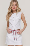 Sleeveless Stretch Denim Top