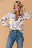 Floral V-Neck Blouse