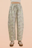 Camo Casual Knit Barrel Pants