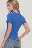 Crew Neck Ribbed Tee