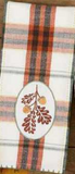 Acorns & Oak Leaves Embellished Dishtowel