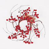12in(3.5in)wreath-red Ash Berries With Wispy Twigs-6/72pcs
