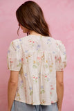 Floral Pintuck Blouse