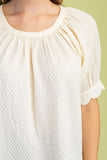 Textured Scallop Edged Blouse