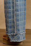 Plaid Wide Leg Jeans