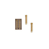 Gift Box Taper Candle, Small, Cream W Gold
