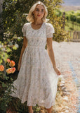Puff Sleeve Smocked Dress