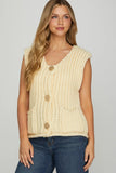 Sleeveless Chunky Sweater Vest