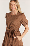 Floral Print Corduroy Dress