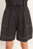 Contrast Stitched Shorts