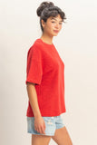 Short Sleeve Crew Neck Top