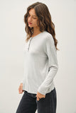 Basic Soft Long Sleeve Henley Top