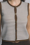 Sleeveless Button Front Cardigan