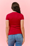 Double Layer Short Sleeve Sweater