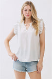 Ruffled Neckline Top