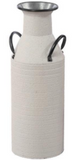 Tall Metal Milk Can W/ribbing