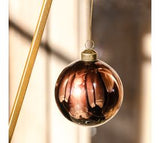 Brown Glass Deco Ball Ornament