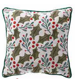 Fabric Holly Leaf Pillow