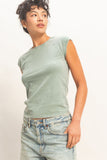 Mineral Washed Short Sleeve Top
