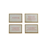 Metal & Glass Frame Easel & Saying Gold Finish, 4 Styles
