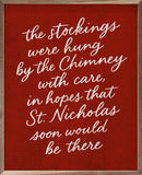 The Stockings Were Hung Red 8x10