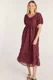 Embroidered Sweetheart Neck Dress