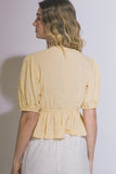V-Neck Peplum Top