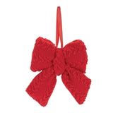 Bow Ornament Red Fabric