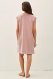 Garment Washed Casual Jersey Dress