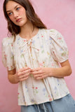 Floral Pintuck Blouse
