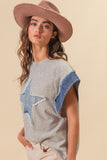 Fourth Of July Theme With Denim Combo Top