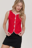Sleeveless Embroidered Sweater
