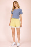 Mineral Washed Fitted Casual Top