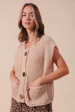 Button Front Sweater Vest