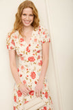 Floral V-Neck Midi Dress