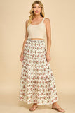 Floral Tiered Maxi Skirt