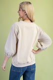 Mixed Fabric Top