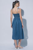 Corset-Style Tencel Midi Dress