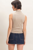 Sleeveless Mock Neck Top