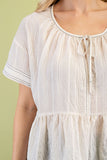 Round Neck Babydoll Top