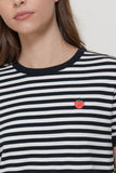 Striped Top with Embroidery Detail