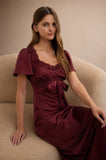 Lace Trim Midi Dress