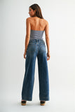 Wide Leg Panel Jeans