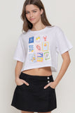 Short Sleeve Graphic Cropped Tee